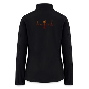 Heartbeat Dancer Silhouette - Women’s Soft Shell Jacket - black - Back