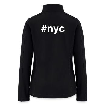 NYC New York City Hashtag - Women’s Soft Shell Jacket - black - Back