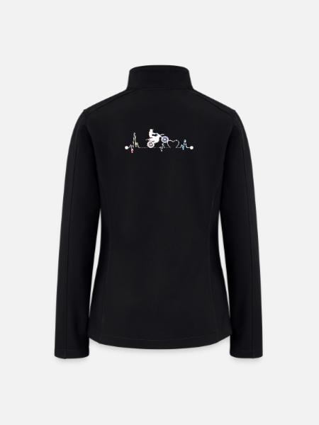 Moto Heartbeat Rider Art - Women’s Soft Shell Jacket - black