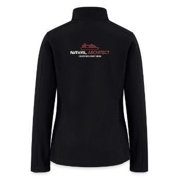 Naval Architect Certified Boat Nerd Funny Tshirt - Women’s Soft Shell Jacket - black - Back