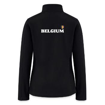 Belgian Crest Wordmark - Women’s Soft Shell Jacket - black - Back