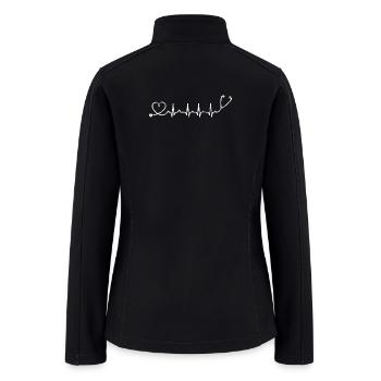 Stethoscope Heartbeat Nurses - Women’s Soft Shell Jacket - black - Back
