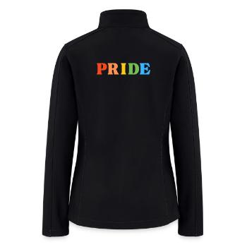 Pride Rainbow Letters - Women’s Soft Shell Jacket - black - Back