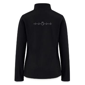 Kettle Bell Heartbeat Weightlifting - Women’s Soft Shell Jacket - black - Back