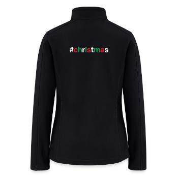 CHRISTMAS Hashtag - Women’s Soft Shell Jacket - black - Back