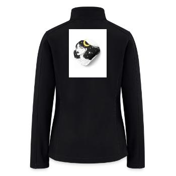 Moonlit Line Art Dream - Women’s Soft Shell Jacket - black - Back