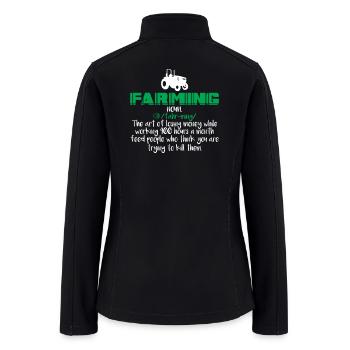 Farming Definition - Women’s Soft Shell Jacket - black - Back