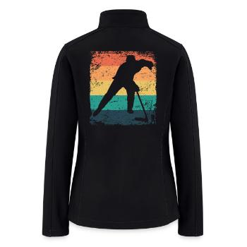Ice Hockey Player Vintage Ice Hockey - Women’s Soft Shell Jacket - black - Back