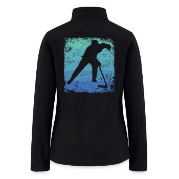 Ice Hockey Player Vintage Ice Hockey - Women’s Soft Shell Jacket - black - Back