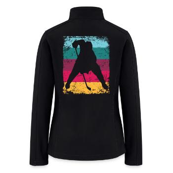 Ice Hockey Player Vintage Ice Hockey - Women’s Soft Shell Jacket - black - Back