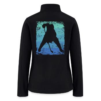 Ice Hockey Player Vintage Ice Hockey - Women’s Soft Shell Jacket - black - Back