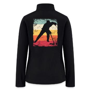 Ice Hockey Player Vintage Ice Hockey - Women’s Soft Shell Jacket - black - Back