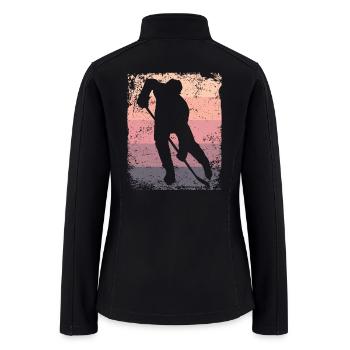 Ice Hockey Player Vintage Ice Hockey - Women’s Soft Shell Jacket - black - Back