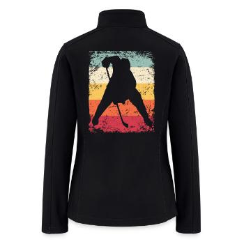 Ice Hockey Player Vintage Ice Hockey - Women’s Soft Shell Jacket - black - Back