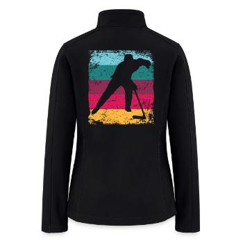 Ice Hockey Player Vintage Ice Hockey - Women’s Soft Shell Jacket - black - Back