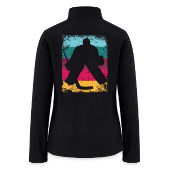 Ice Hockey Player Vintage Ice Hockey - Women’s Soft Shell Jacket - black - Back