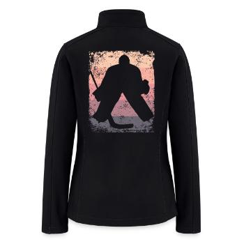 Ice Hockey Player Vintage Ice Hockey - Women’s Soft Shell Jacket - black - Back