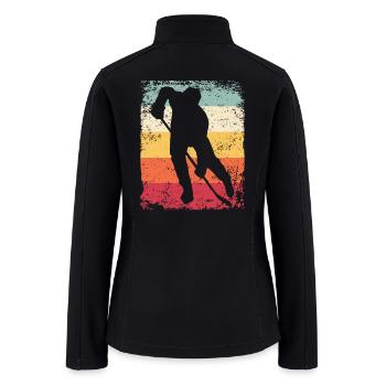 Ice Hockey Player Vintage Ice Hockey - Women’s Soft Shell Jacket - black - Back