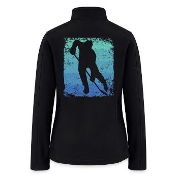 Ice Hockey Player Vintage Ice Hockey - Women’s Soft Shell Jacket - black - Back