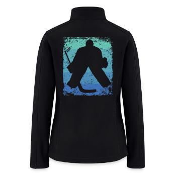 Ice Hockey Player Vintage Ice Hockey - Women’s Soft Shell Jacket - black - Back
