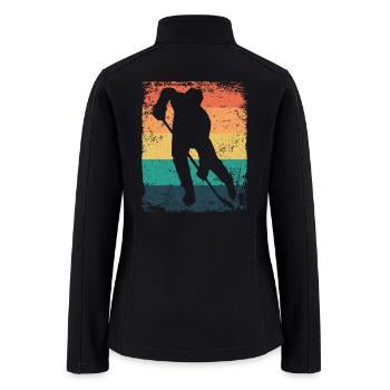 Ice Hockey Player Vintage Ice Hockey - Women’s Soft Shell Jacket - black - Back