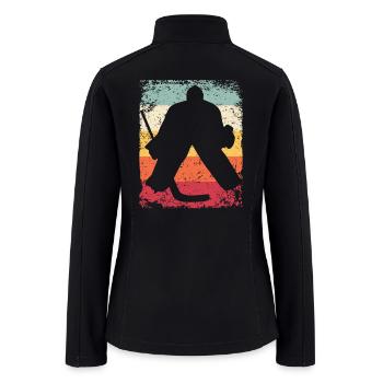 Ice Hockey Player Vintage Ice Hockey - Women’s Soft Shell Jacket - black - Back