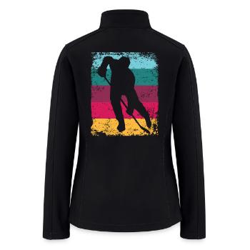 Ice Hockey Player Vintage Ice Hockey - Women’s Soft Shell Jacket - black - Back