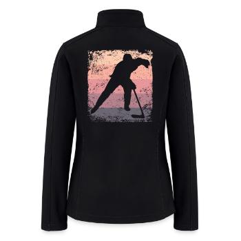 Ice Hockey Player Vintage Ice Hockey - Women’s Soft Shell Jacket - black - Back