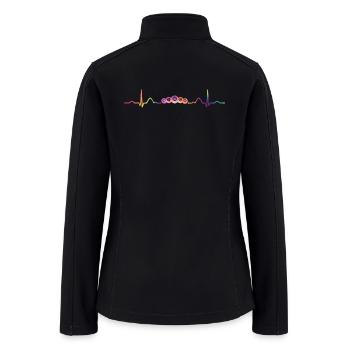 Bingo Balls Heartbeat EKG Bingo - Women’s Soft Shell Jacket - black - Back