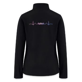 Bingo Balls Heartbeat EKG Bingo - Women’s Soft Shell Jacket - black - Back