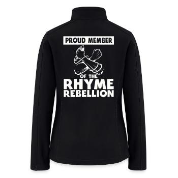 Poetry Slam Rhyme Rebellion Slam Poetry - Women’s Soft Shell Jacket - black - Back