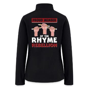 Poetry Slam Rhyme Rebellion Slam Poetry - Women’s Soft Shell Jacket - black - Back