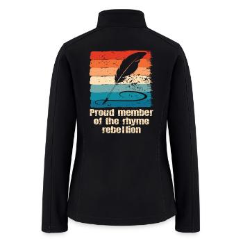 Poetry Slam Rhyme Rebellion Slam Poetry - Women’s Soft Shell Jacket - black - Back