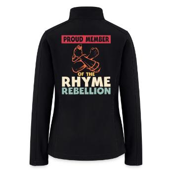 Poetry Slam Rhyme Rebellion Slam Poetry - Women’s Soft Shell Jacket - black - Back