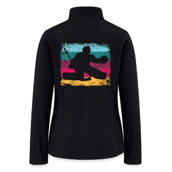 Ice Hockey Player Vintage Ice Hockey - Women’s Soft Shell Jacket - black - Back