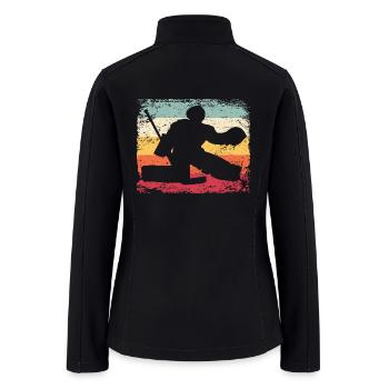 Ice Hockey Player Vintage Ice Hockey - Women’s Soft Shell Jacket - black - Back