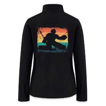 Ice Hockey Player Vintage Ice Hockey - Women’s Soft Shell Jacket - black - Back