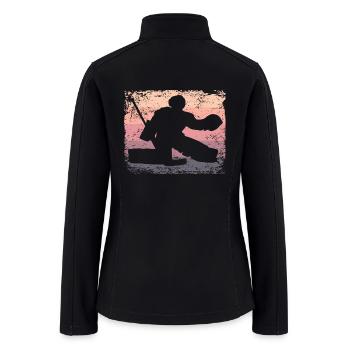 Ice Hockey Player Vintage Ice Hockey - Women’s Soft Shell Jacket - black - Back