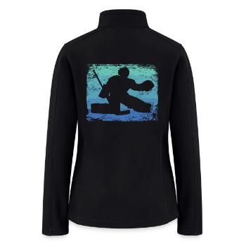 Ice Hockey Player Vintage Ice Hockey - Women’s Soft Shell Jacket - black - Back
