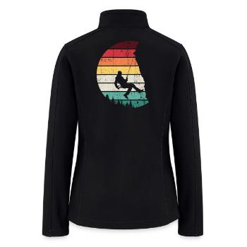 Retro Rainbow Silhouette Swing - Women’s Soft Shell Jacket - black - Back