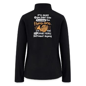 French horn Music player - Women’s Soft Shell Jacket - black - Back