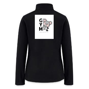 Gym Mouse Peek Graphic - Women’s Soft Shell Jacket - black - Back