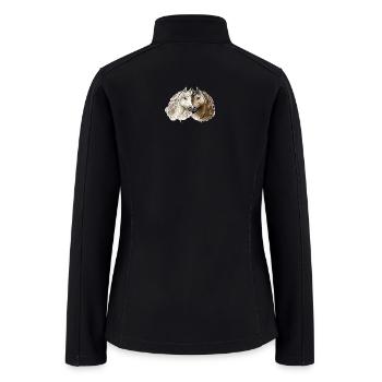 Equine Harmony: Twin Horses - Women’s Soft Shell Jacket - black - Back