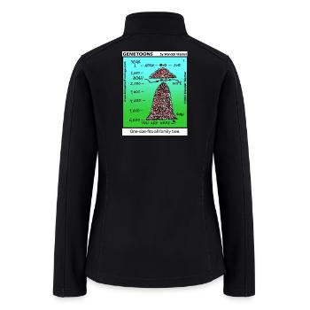 Generations Family Tree Cartoon (#1) - Women’s Soft Shell Jacket - black - Back