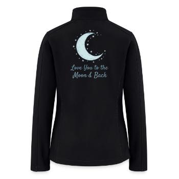 Love You to the Moon Back - Women’s Soft Shell Jacket - black - Back