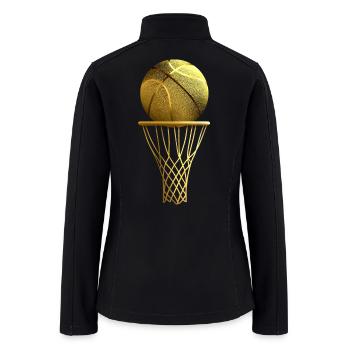 Gold Basketball Trophy MVP Award Basketball Player - Women’s Soft Shell Jacket - black - Back