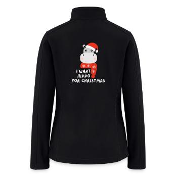 A Hippopotamus for Christmas - Women’s Soft Shell Jacket - black - Back