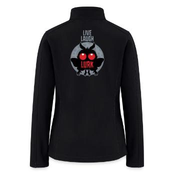 Live Laugh Lurk Mothman Cryptid - Women’s Soft Shell Jacket - black - Back