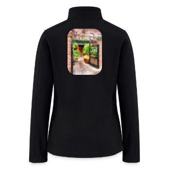 Baltimore MD - Restaurant Courtyard Fells Point - Women’s Soft Shell Jacket - black - Back