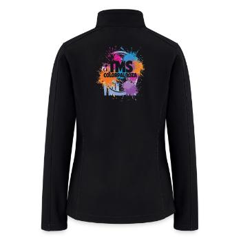 ColorPalooza Paint Splash - Women’s Soft Shell Jacket - black - Back